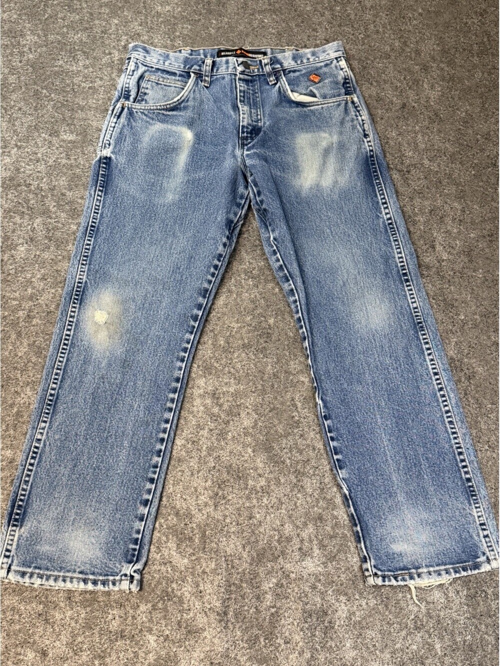 Wrangler Men's Flame Resistant 31x30 Blue Jeans 24 ATPV Relaxed Fit Straight Leg